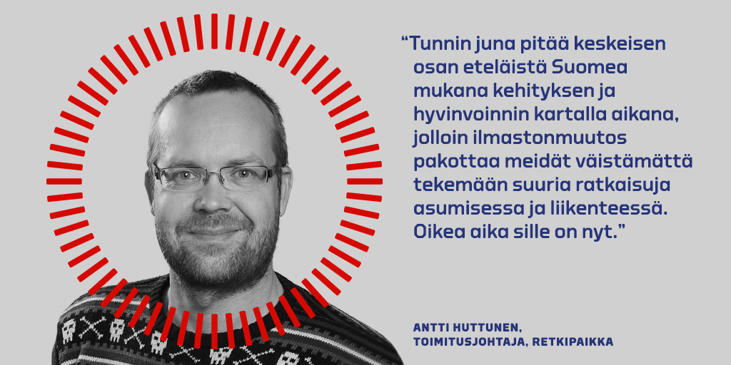Antti Huttusen kommentti Tunnin junan puolesta.