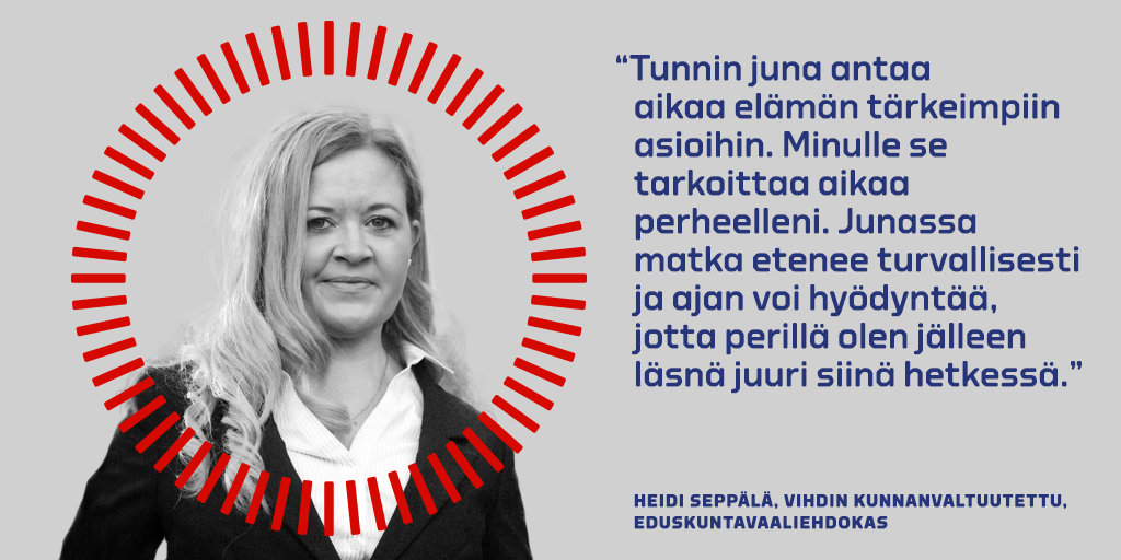Heidi Seppälän kommentti Tunnin junan puolesta.