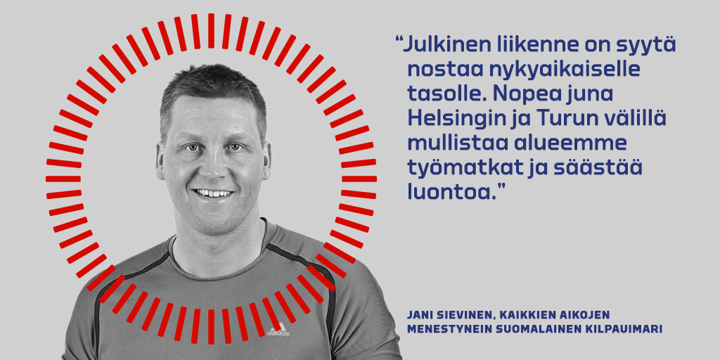 Jani Sievisen kommentti Tunnin junan puolesta.