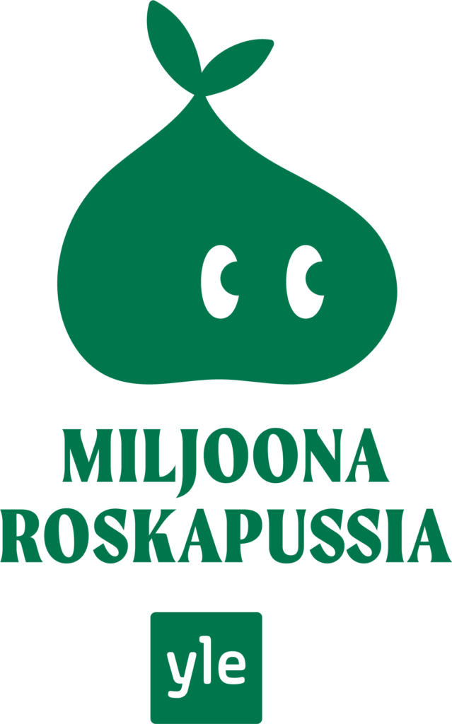 Ylen Miljoona roskapussia -kampanjan logo