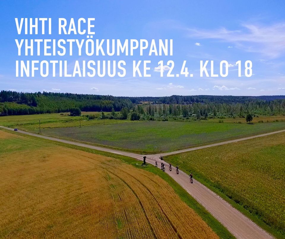 Vihti Race -tapahtuman kumppanuustilaisuuden mainosbanneri