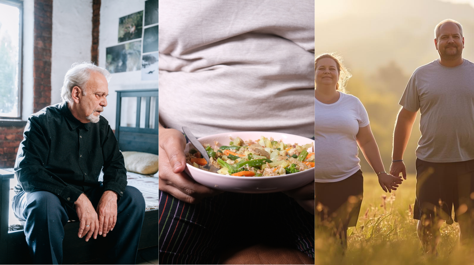 Ylipainoisia ihmisiä eri tilanteissa